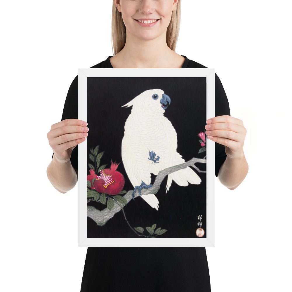 Cockatoo and Pomegranate by Ohara Koson