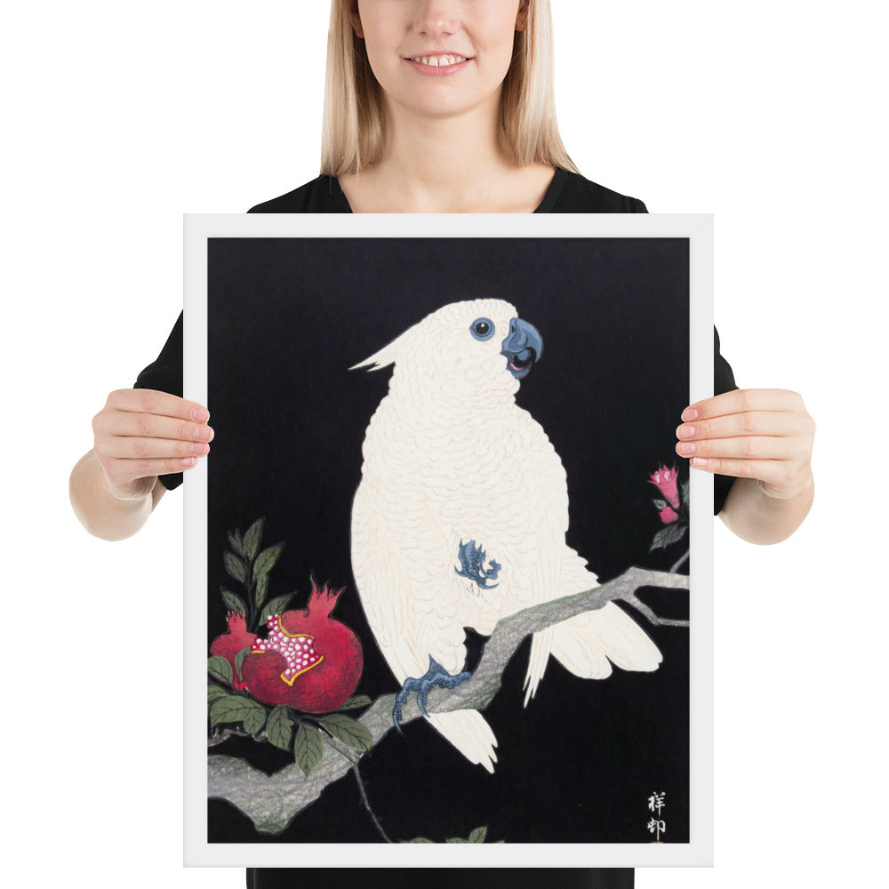 Cockatoo and Pomegranate by Ohara Koson