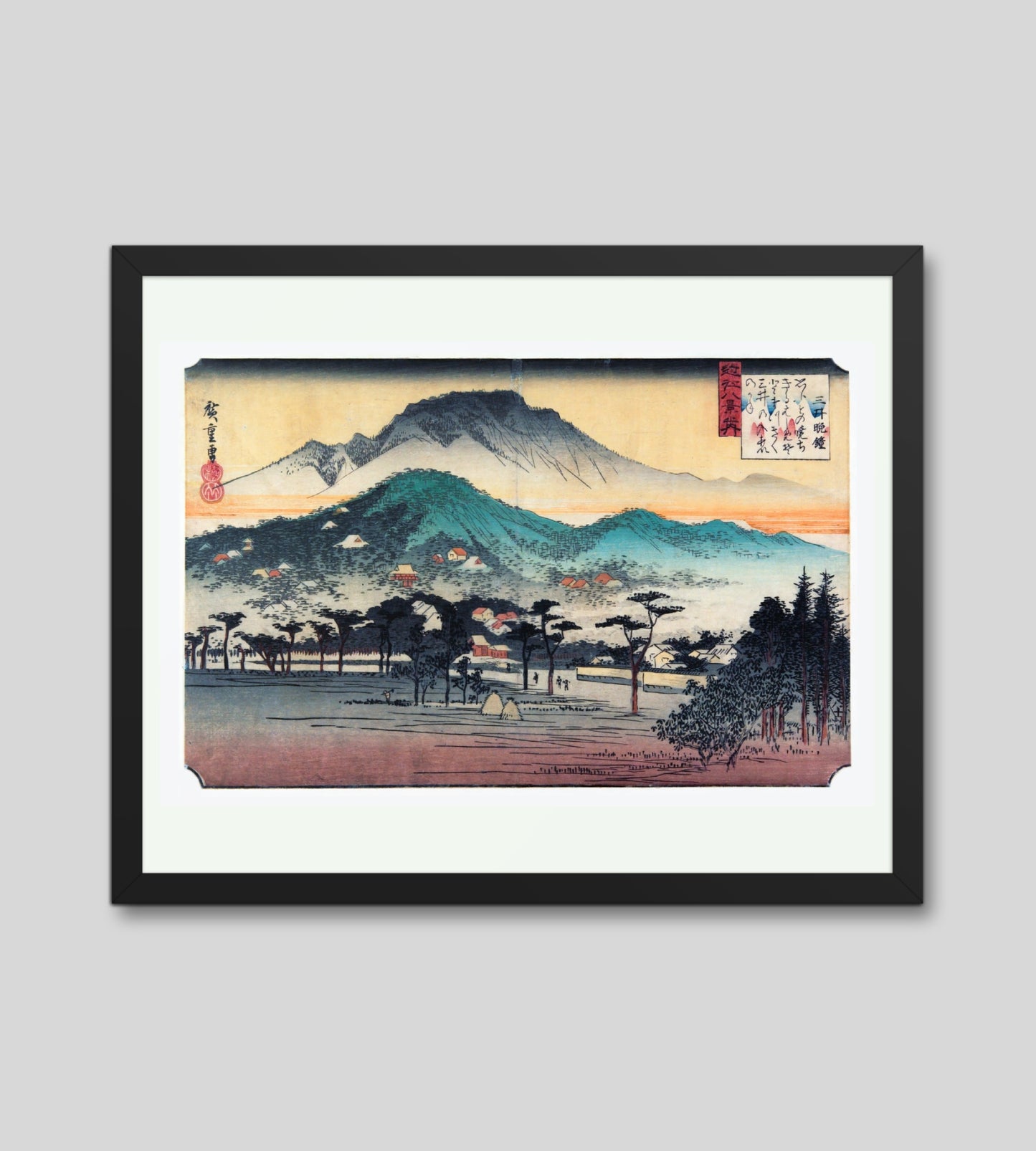 Evening Bell at Mii Temple by Utagawa Hiroshige