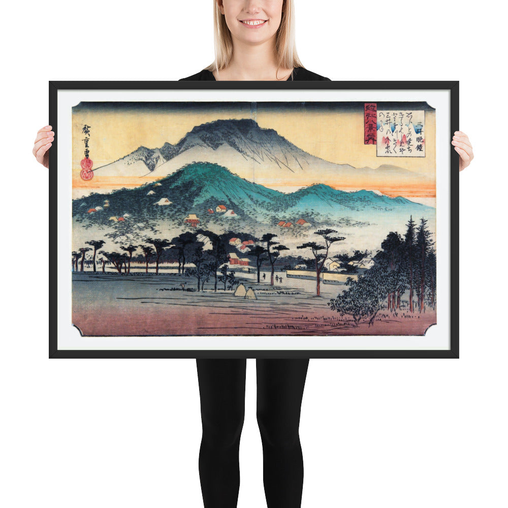 Evening Bell at Mii Temple by Utagawa Hiroshige