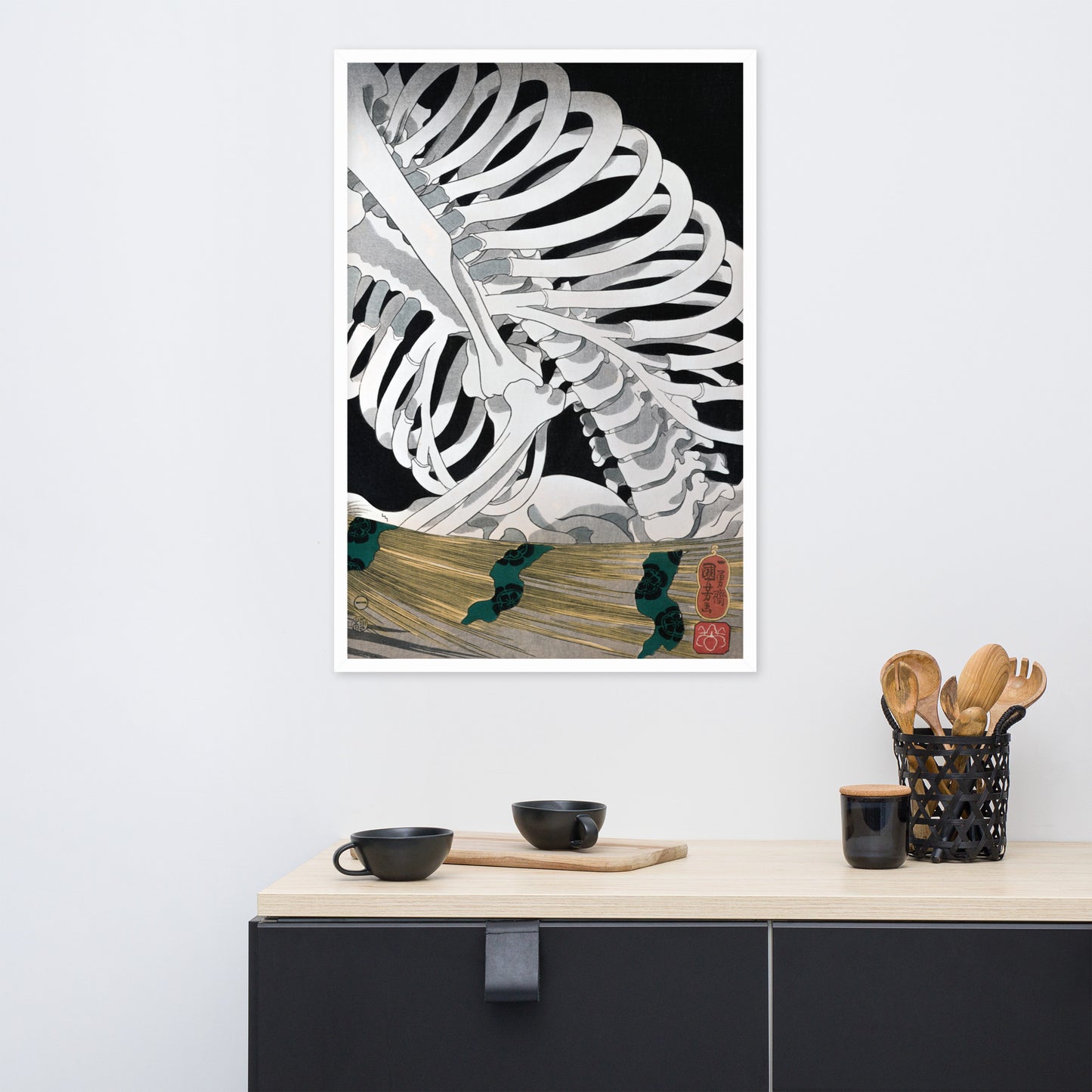 Mitsukuni Defying the Skeleton Specter III by Utagawa Kuniyoshi