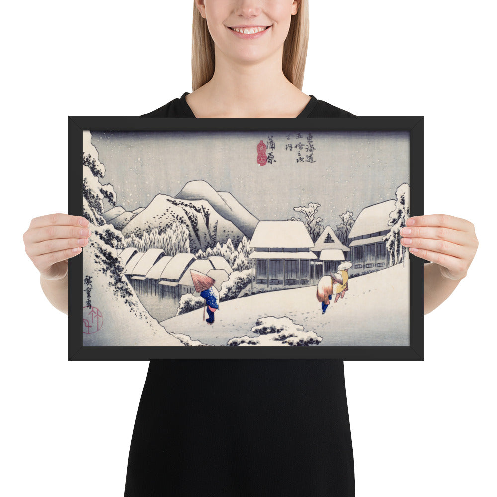 Evening Snow at Kanbara by Utagawa Hiroshige