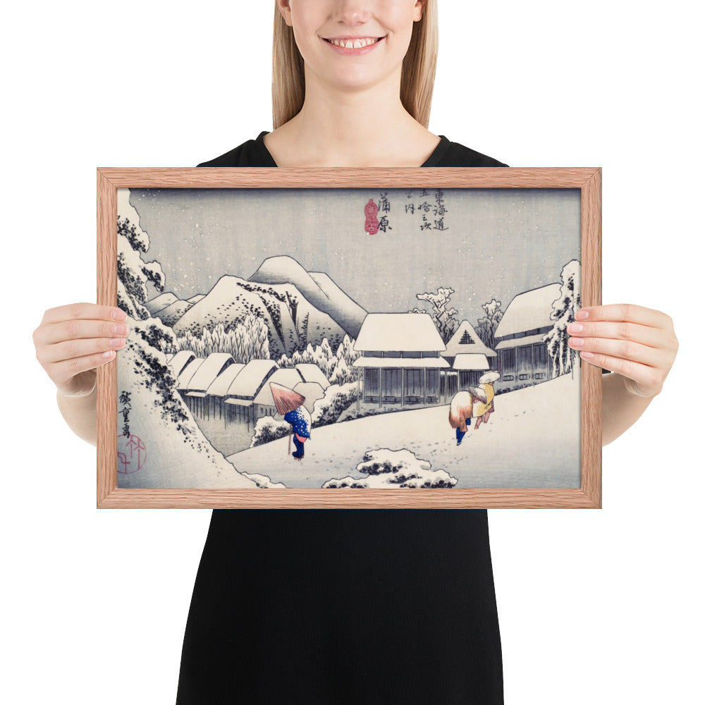 Evening Snow at Kanbara by Utagawa Hiroshige