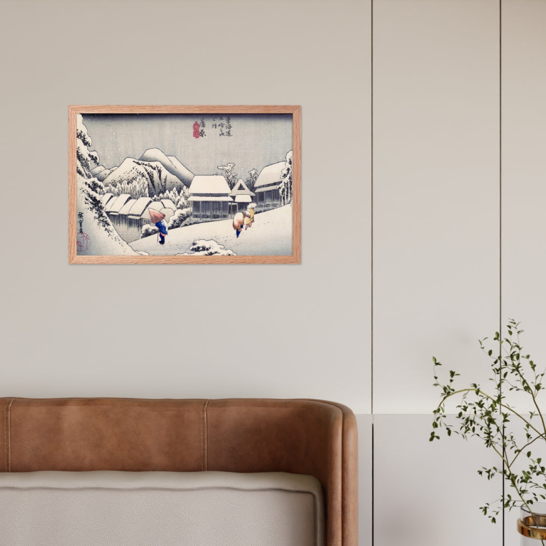 Evening Snow at Kanbara by Utagawa Hiroshige
