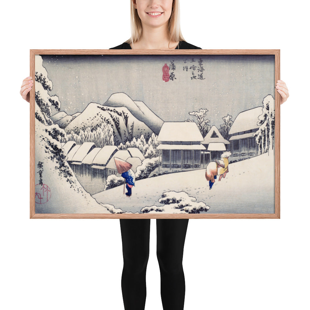 Evening Snow at Kanbara by Utagawa Hiroshige