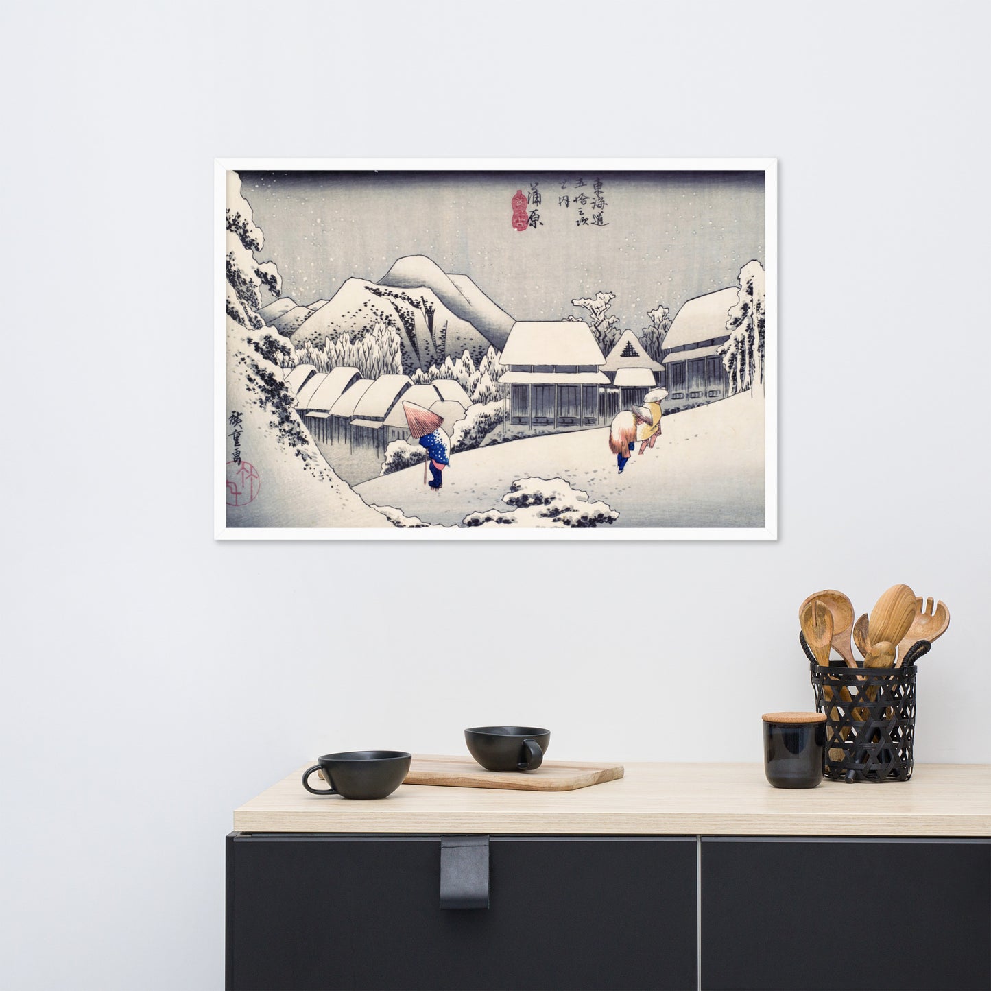 Evening Snow at Kanbara by Utagawa Hiroshige