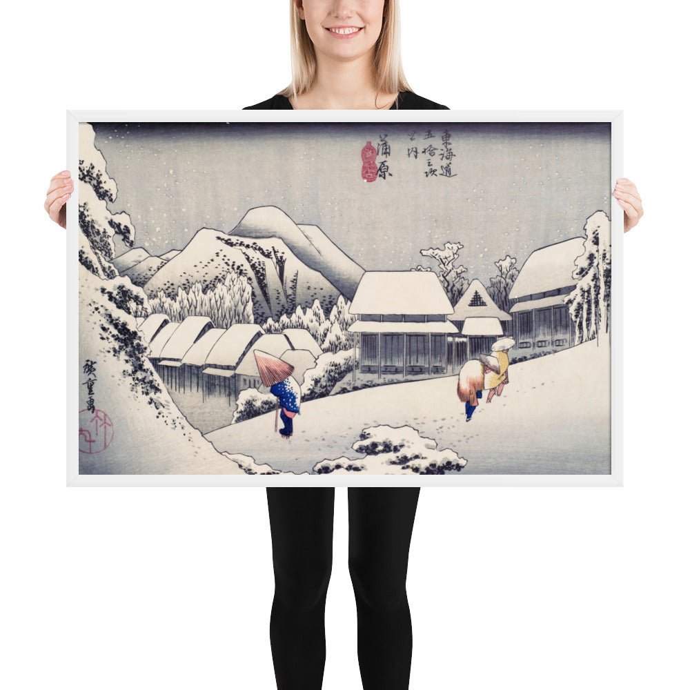 Evening Snow at Kanbara by Utagawa Hiroshige