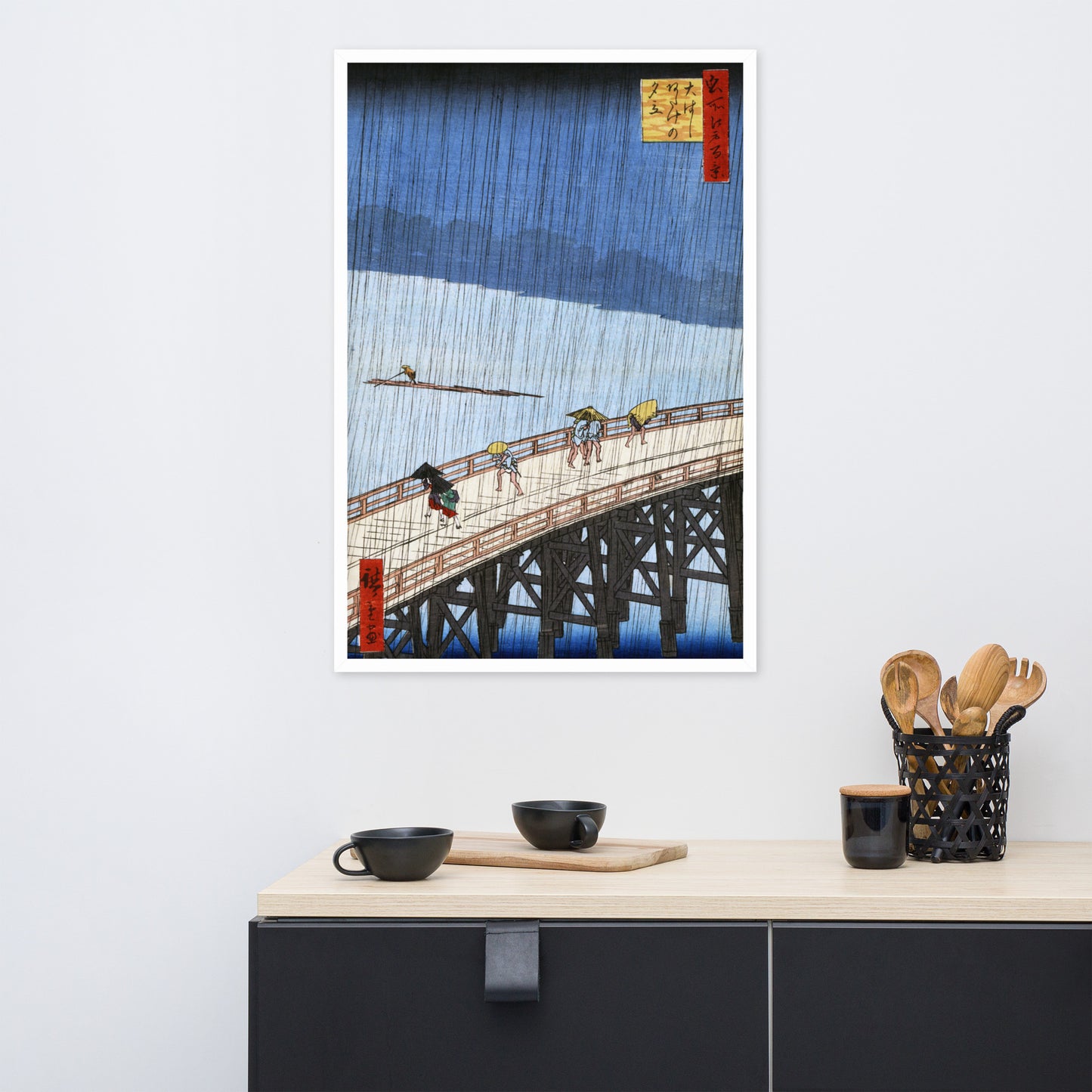 Sudden Shower over Shin-Ōhashi Bridge and Atake by Utagawa Hiroshige