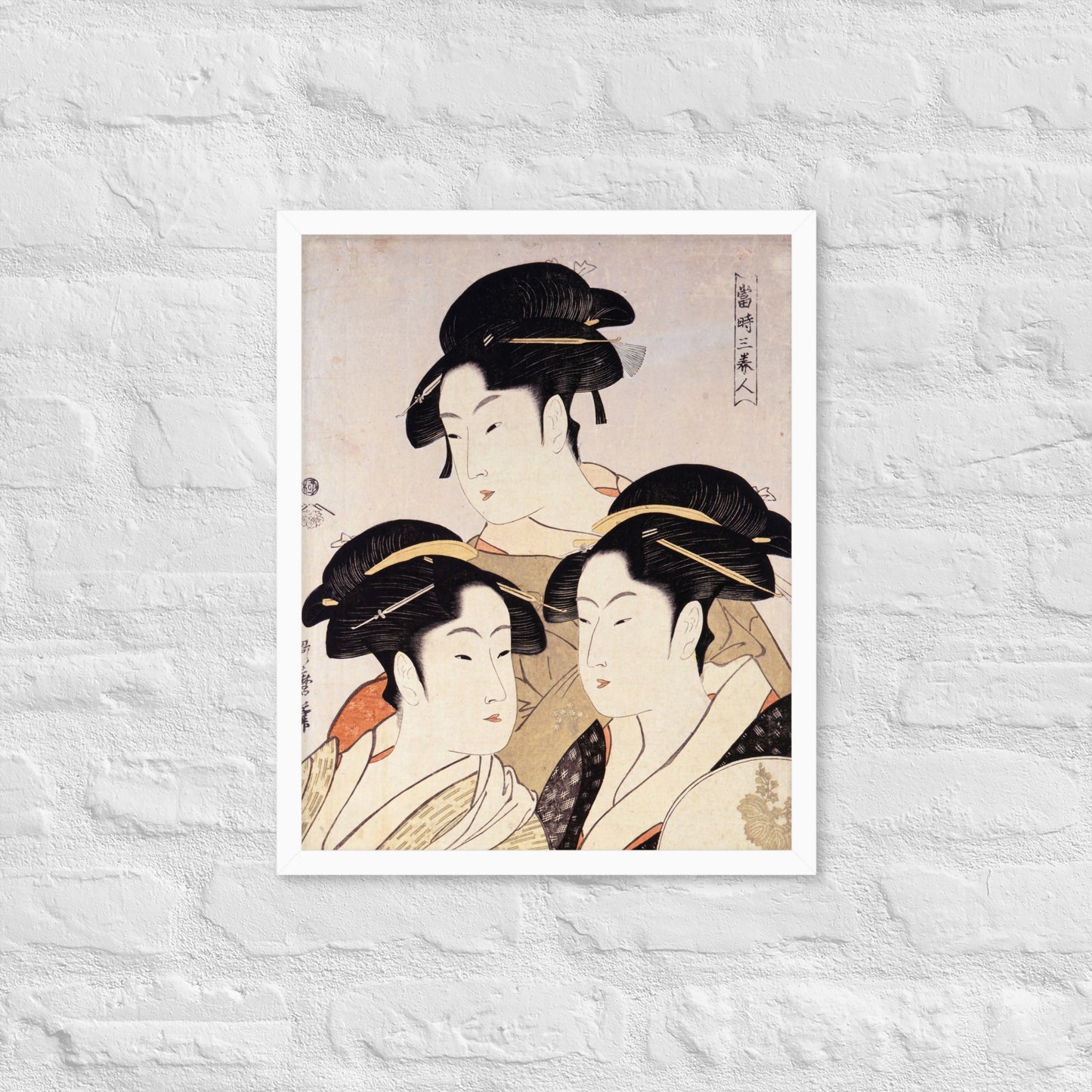 Three Beauties of the Present Day by Kitagawa Utamaro