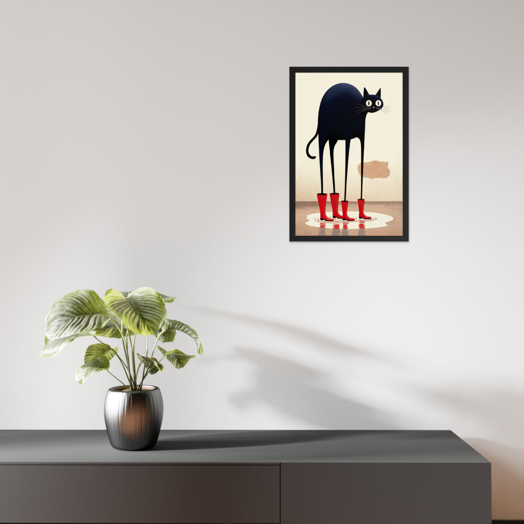 Boots & Whiskers – Surreal Cat with Shoes