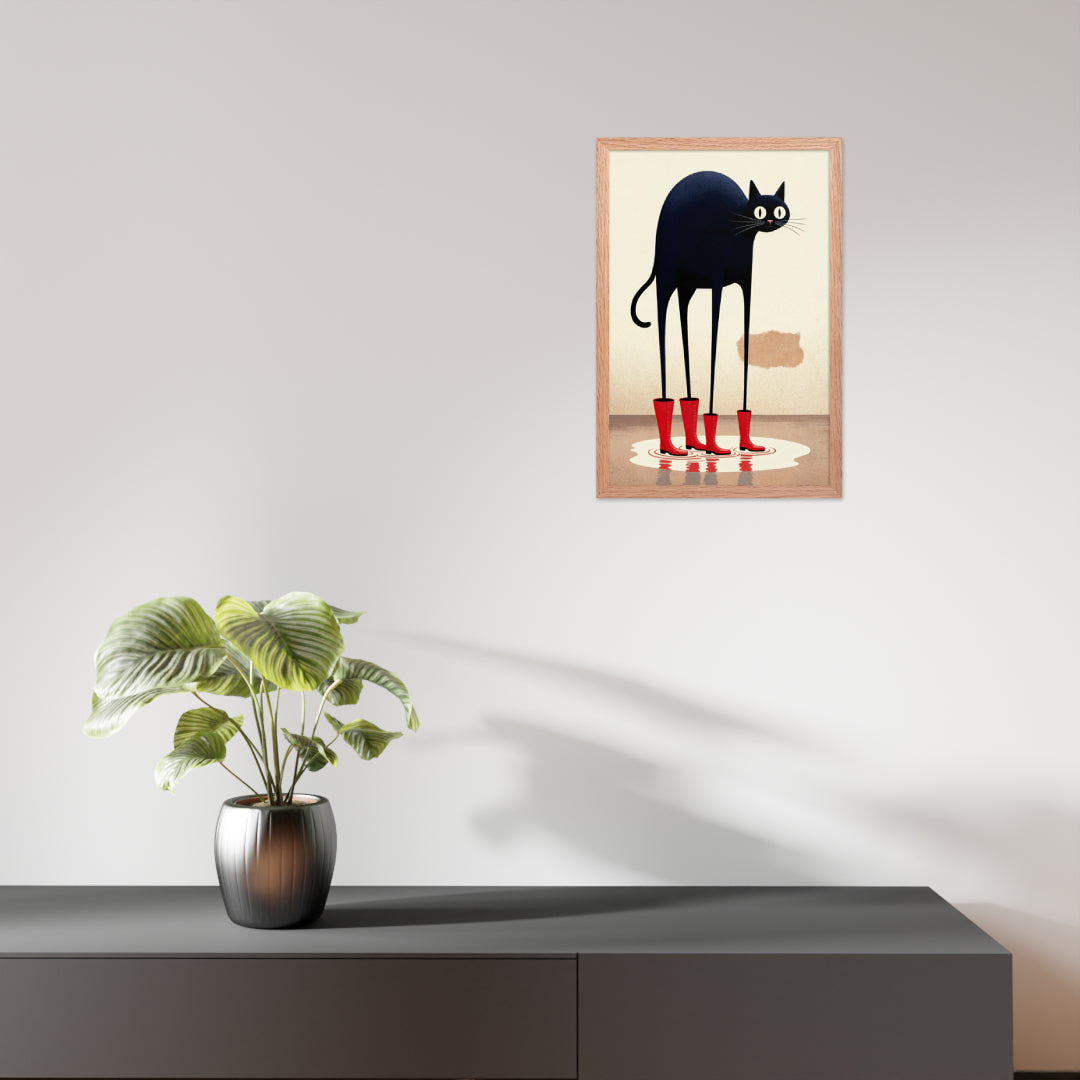 Boots & Whiskers – Surreal Cat with Shoes