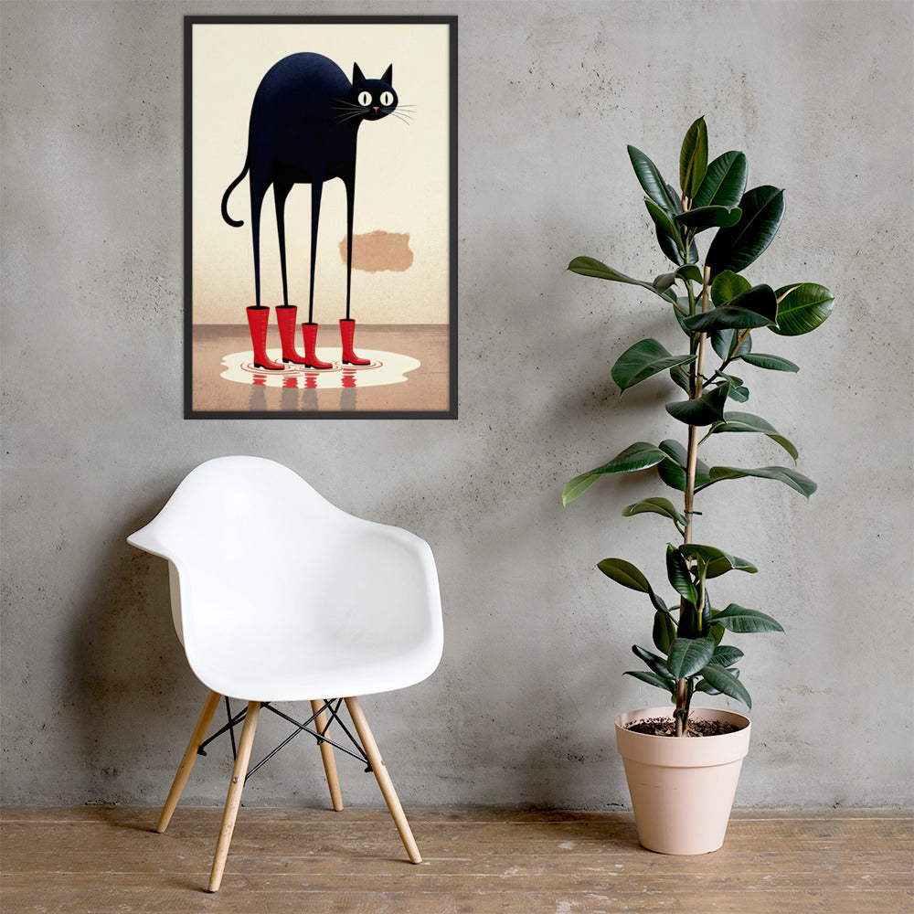 Boots & Whiskers – Surreal Cat with Shoes