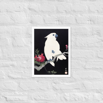Cockatoo and Pomegranate by Ohara Koson