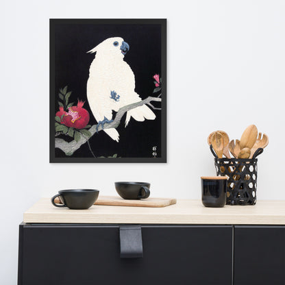 Cockatoo and Pomegranate by Ohara Koson