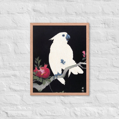 Cockatoo and Pomegranate by Ohara Koson
