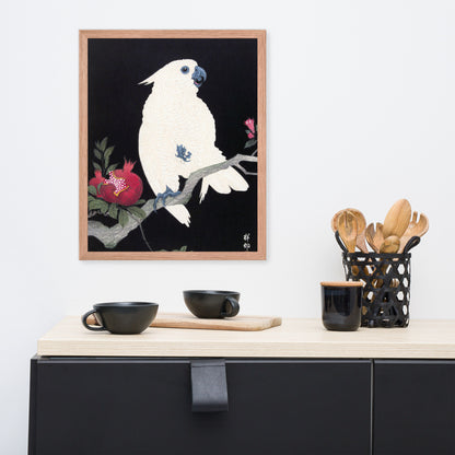 Cockatoo and Pomegranate by Ohara Koson