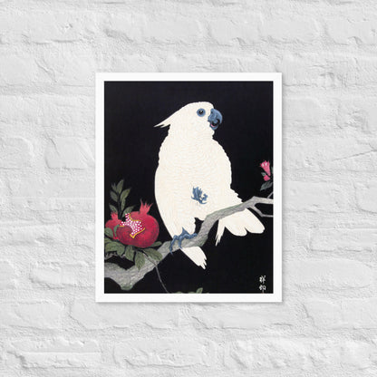 Cockatoo and Pomegranate by Ohara Koson