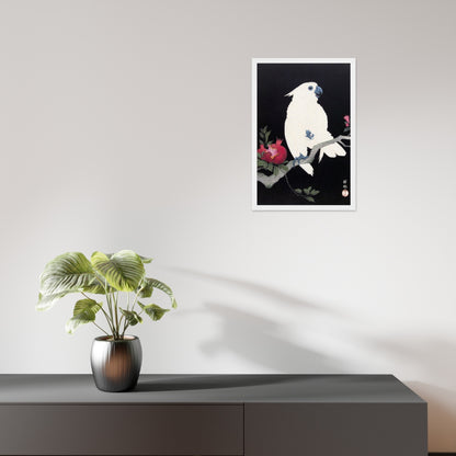 Cockatoo and Pomegranate by Ohara Koson