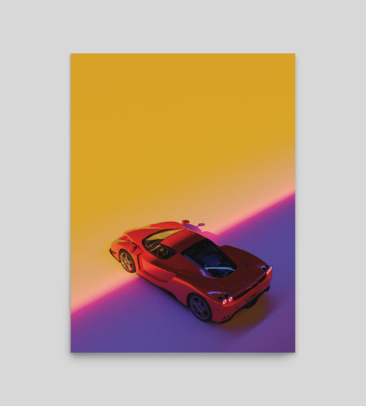 Ferrari Enzo Car Poster - Vertical Matte