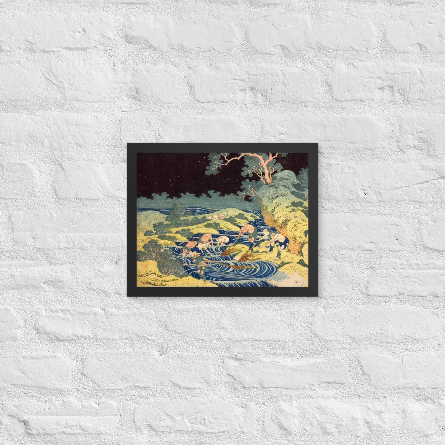 Fishing by Torchlight in Kai Province by Katsushika Hokusai