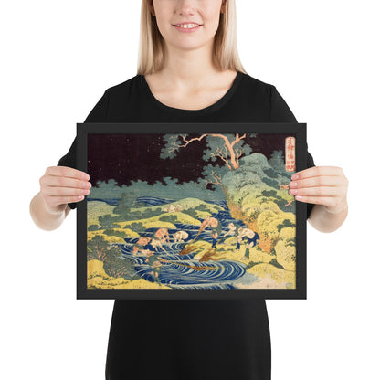 Fishing by Torchlight in Kai Province by Katsushika Hokusai