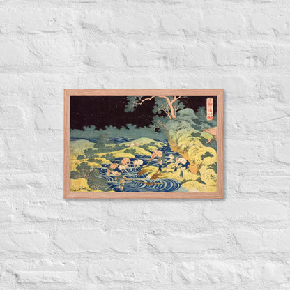 Fishing by Torchlight in Kai Province by Katsushika Hokusai