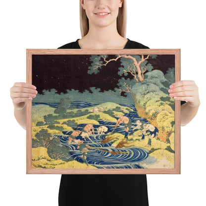 Fishing by Torchlight in Kai Province by Katsushika Hokusai