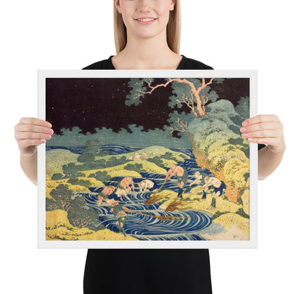 Fishing by Torchlight in Kai Province by Katsushika Hokusai