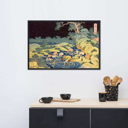 Fishing by Torchlight in Kai Province by Katsushika Hokusai