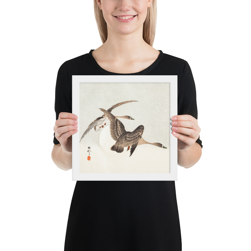 Geese and Full Moon by Ohara Koson