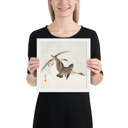 Geese and Full Moon by Ohara Koson