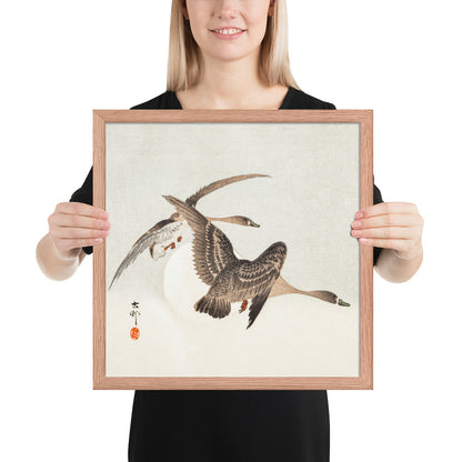 Geese and Full Moon by Ohara Koson