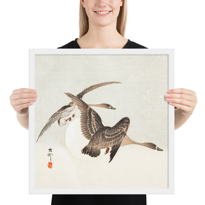 Geese and Full Moon by Ohara Koson