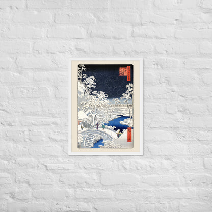 Drum bridge at Meguro and Sunset Hill by Utagawa Hiroshige