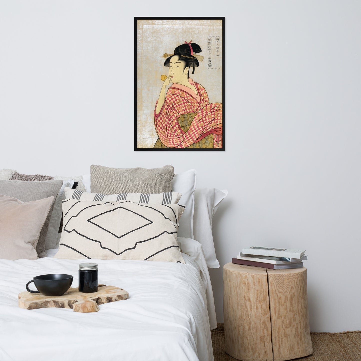 Young Lady Blowing on a Poppin by Kitagawa Utamaro