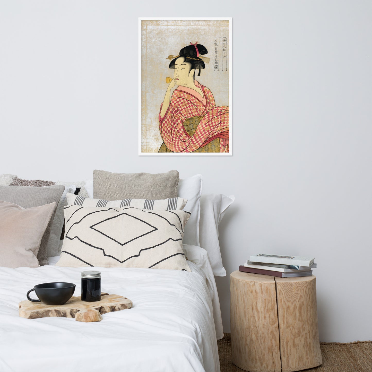 Young Lady Blowing on a Poppin by Kitagawa Utamaro