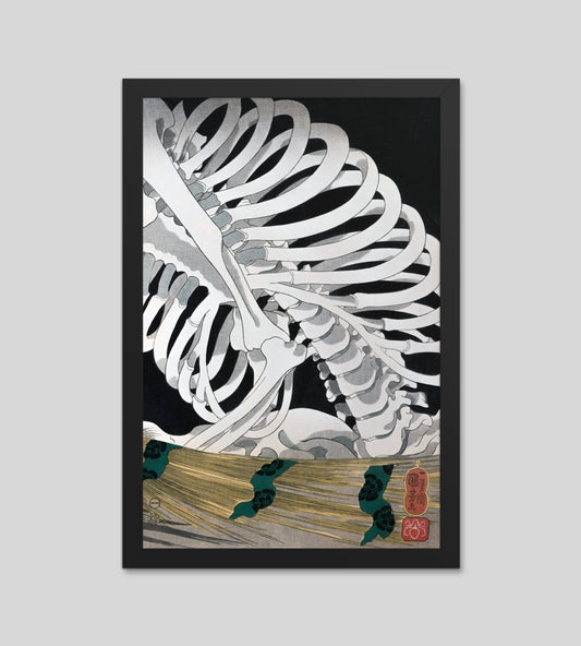 Mitsukuni Defying the Skeleton Specter III by Utagawa Kuniyoshi