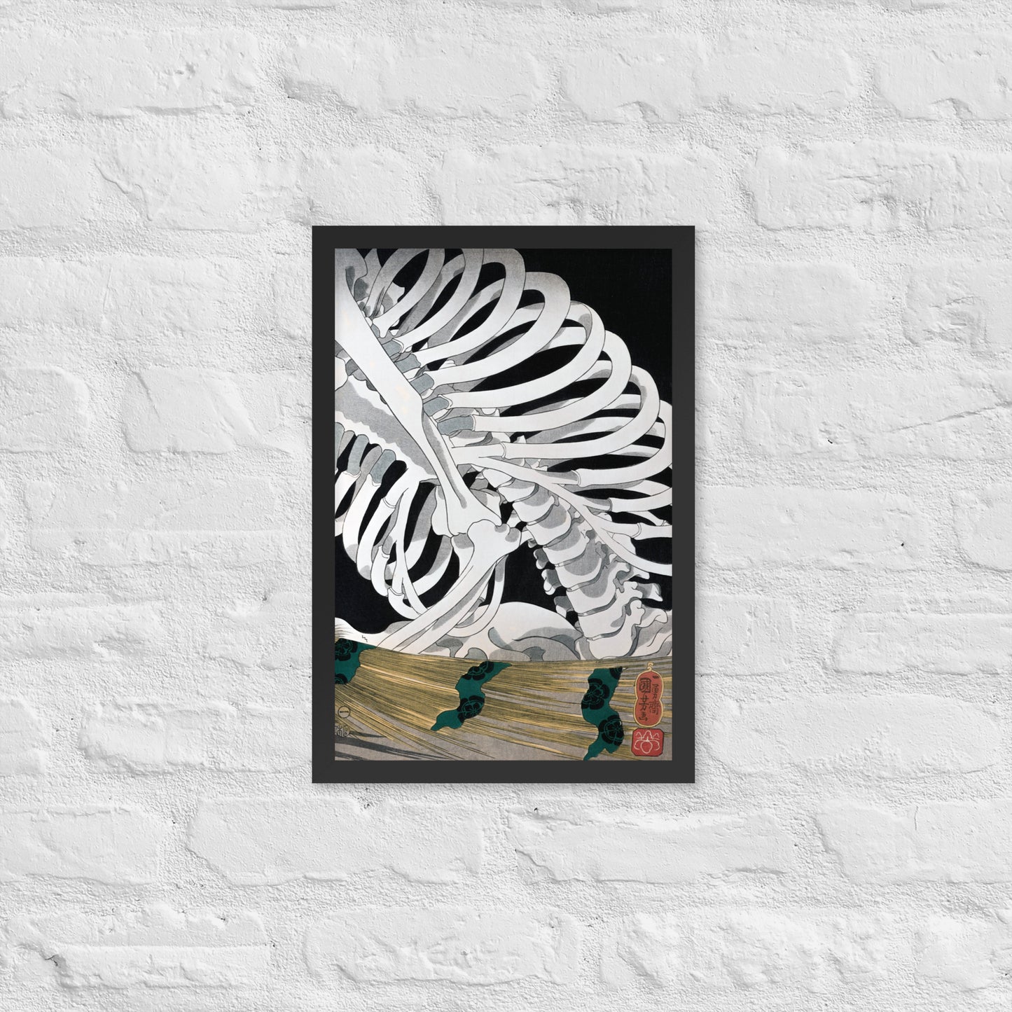 Mitsukuni Defying the Skeleton Specter III by Utagawa Kuniyoshi