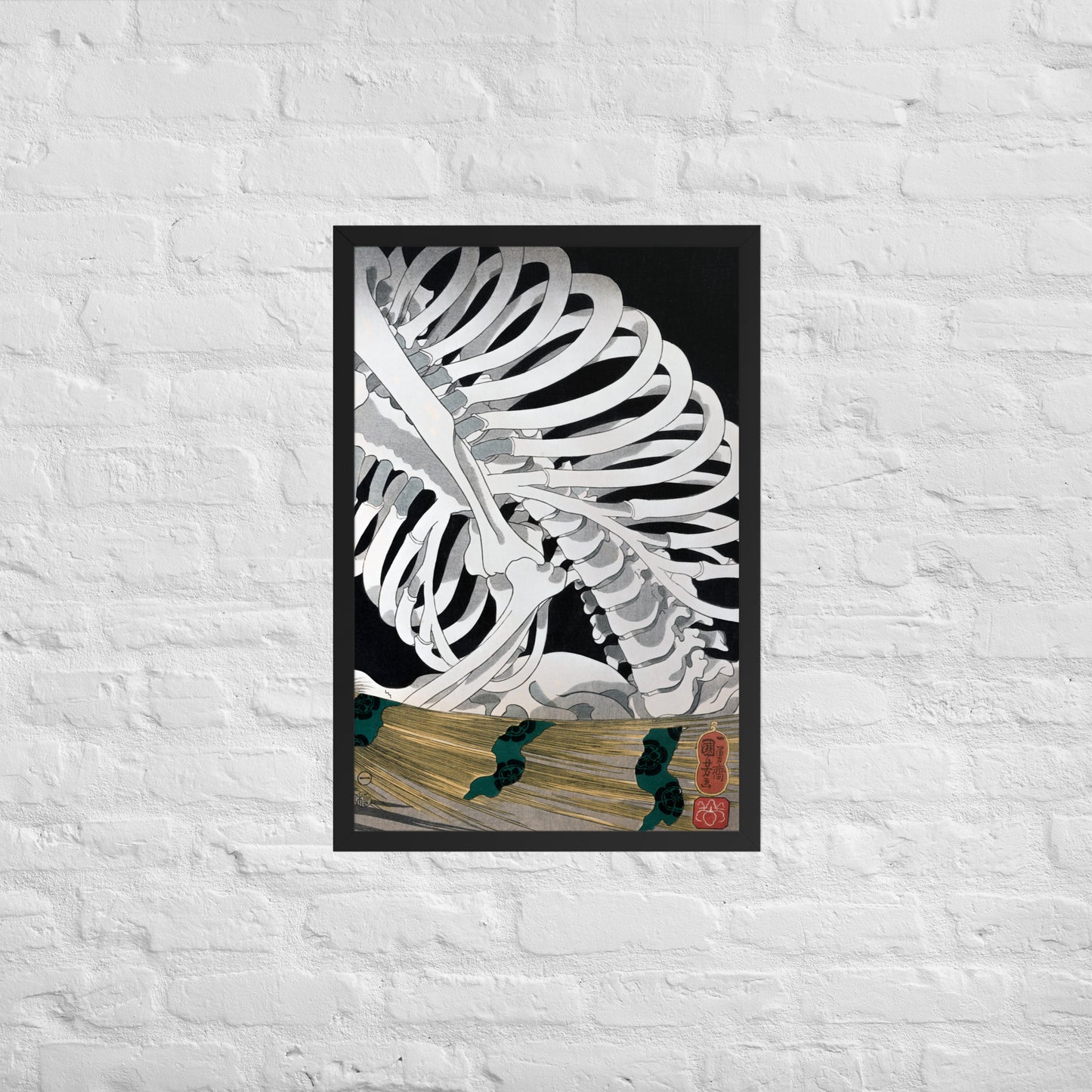 Mitsukuni Defying the Skeleton Specter III by Utagawa Kuniyoshi
