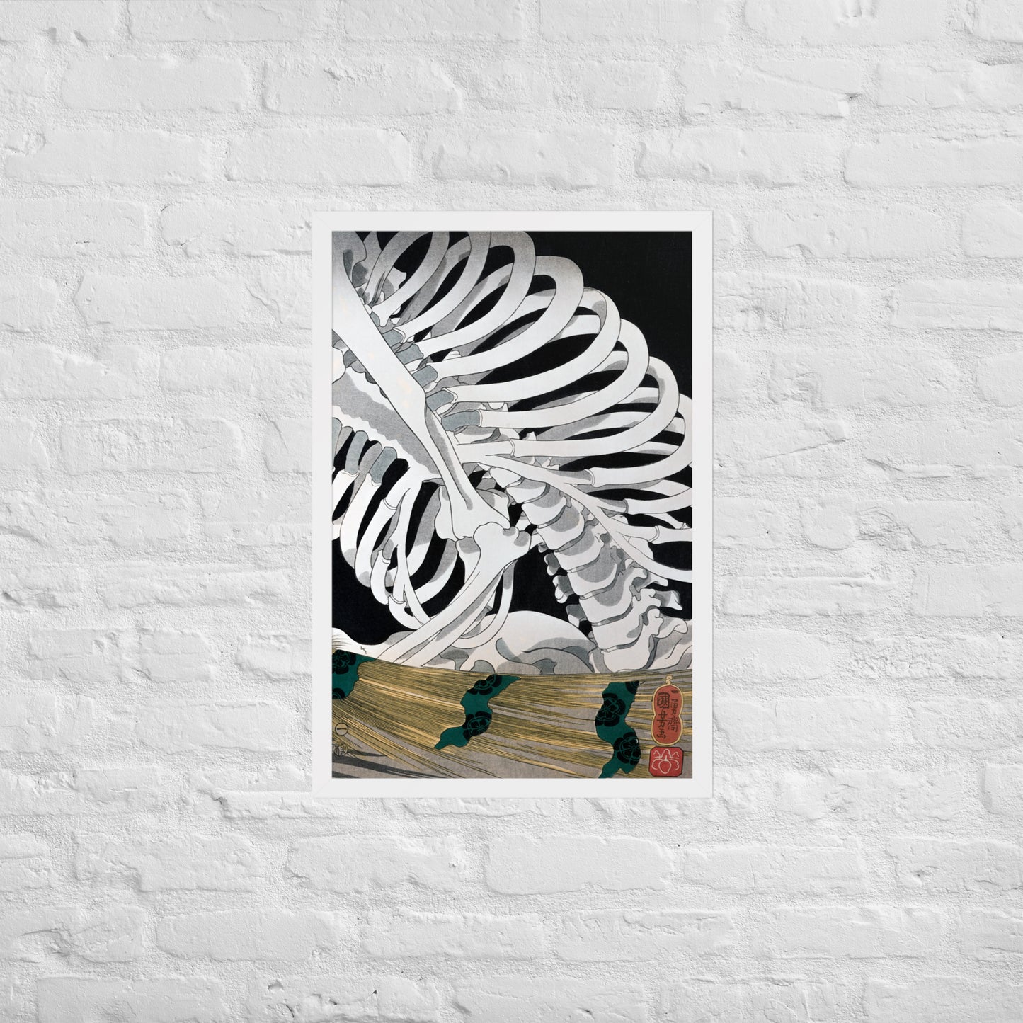 Mitsukuni Defying the Skeleton Specter III by Utagawa Kuniyoshi