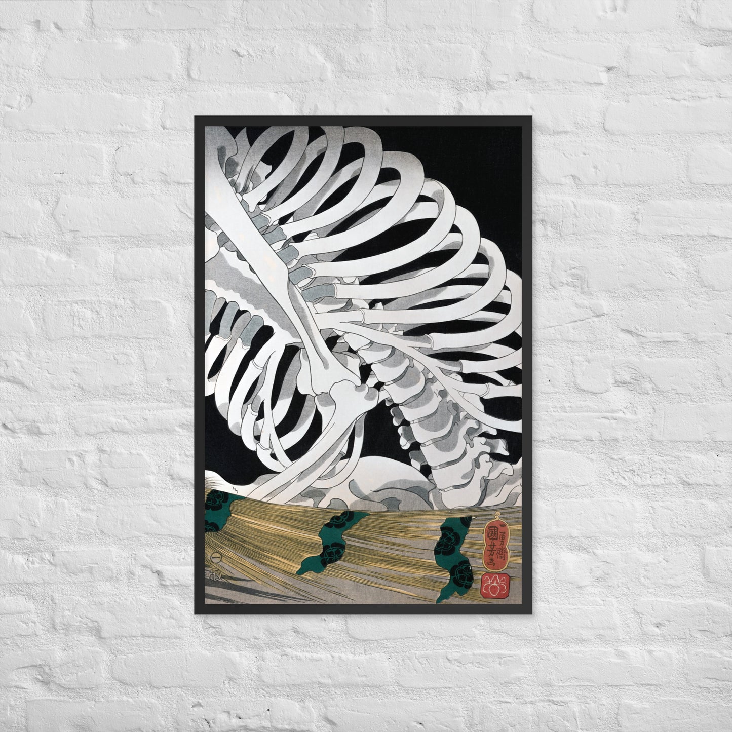 Mitsukuni Defying the Skeleton Specter III by Utagawa Kuniyoshi
