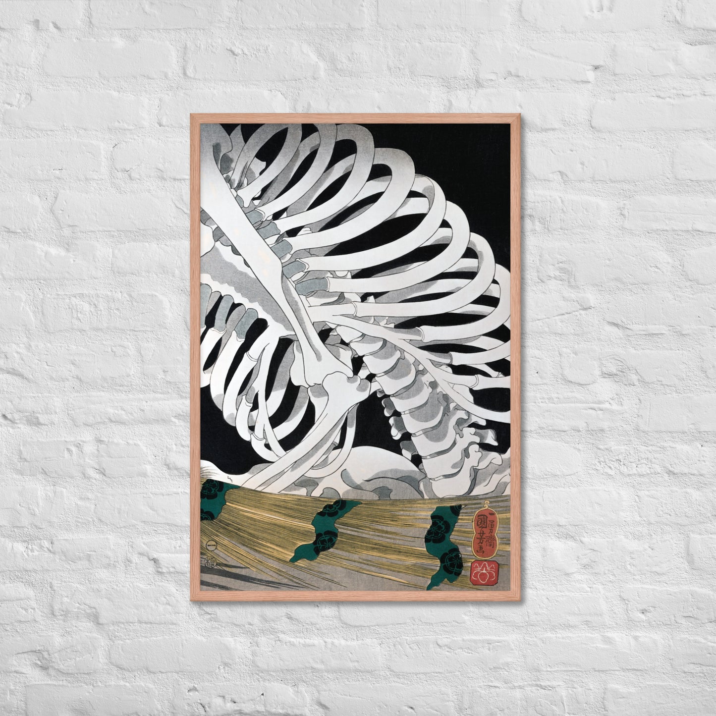 Mitsukuni Defying the Skeleton Specter III by Utagawa Kuniyoshi