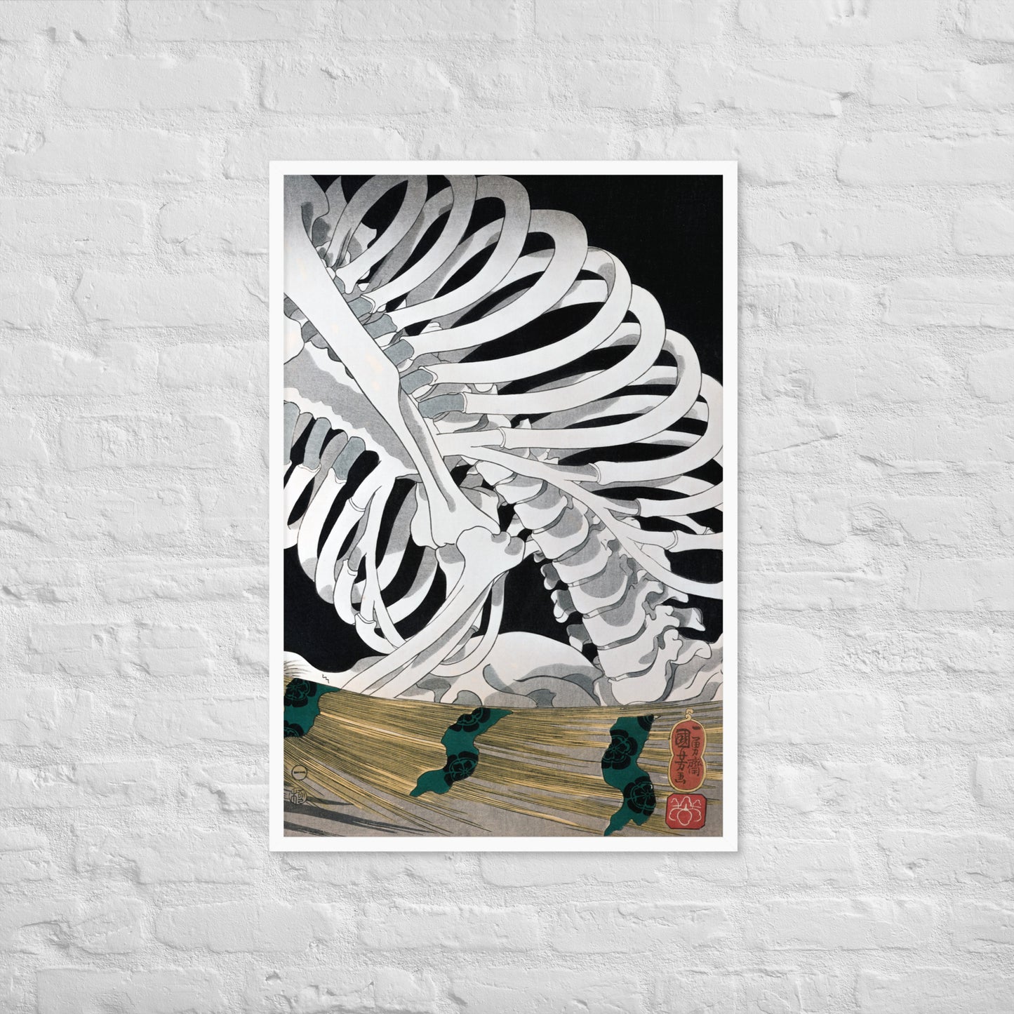 Mitsukuni Defying the Skeleton Specter III by Utagawa Kuniyoshi