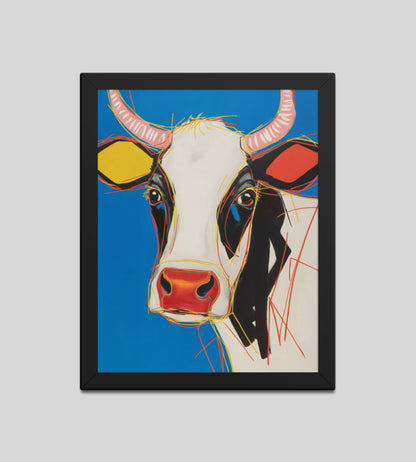 Moo-d Pop - Stylized Cow Portrait