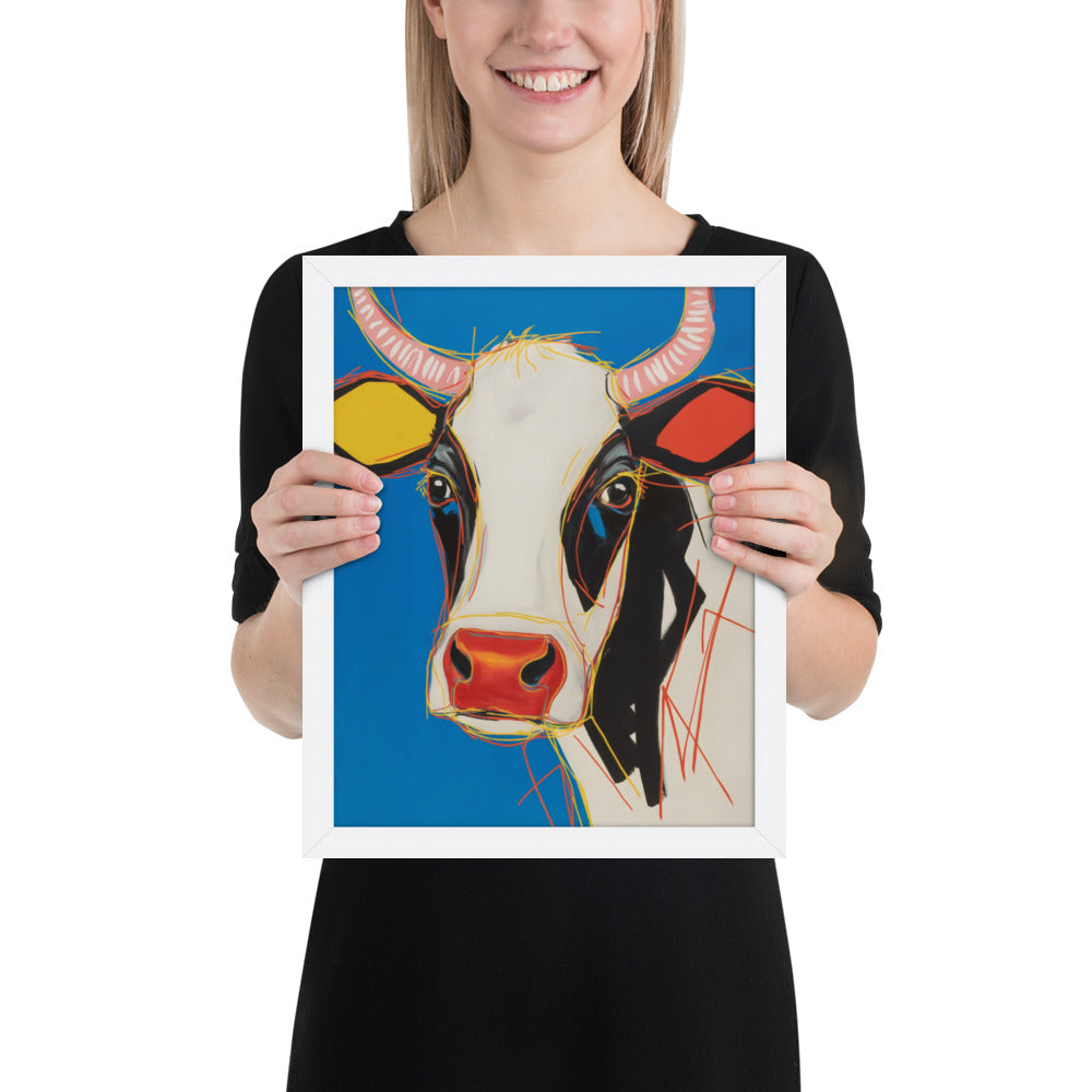Moo-d Pop - Stylized Cow Portrait