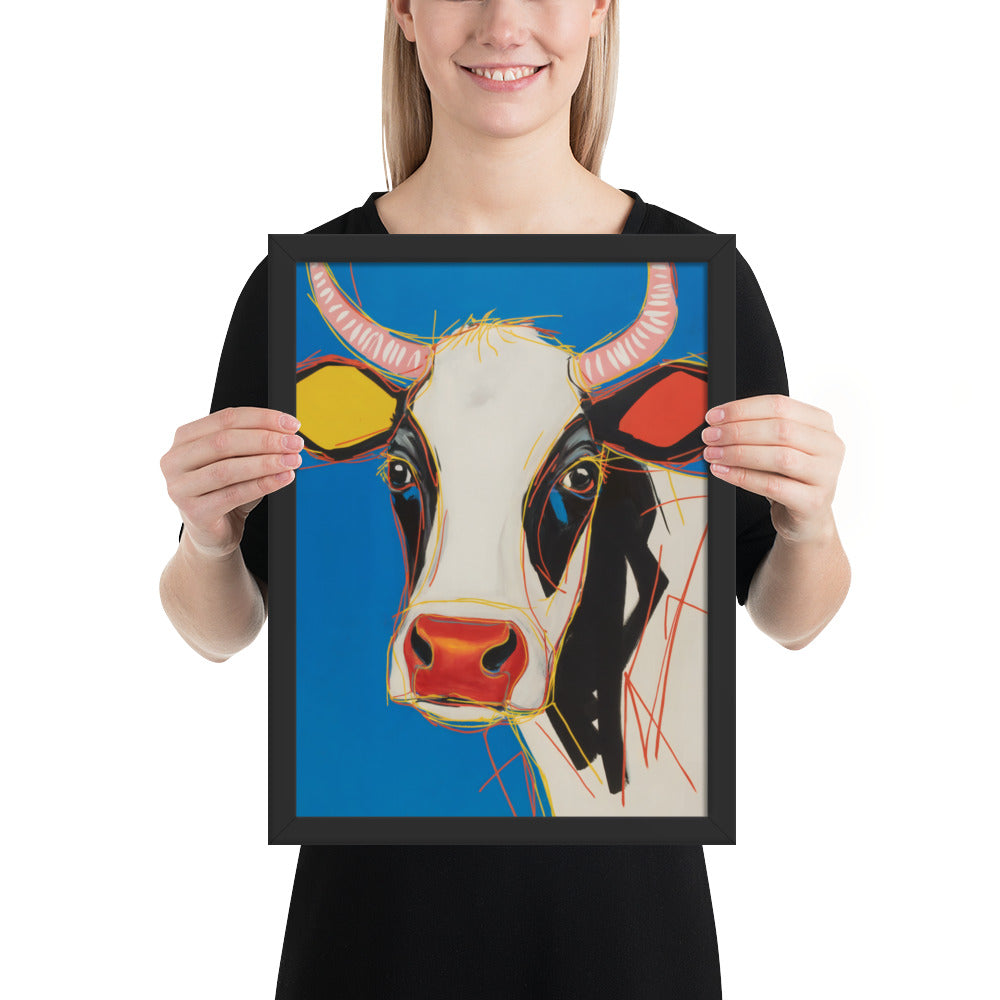 Moo-d Pop - Stylized Cow Portrait