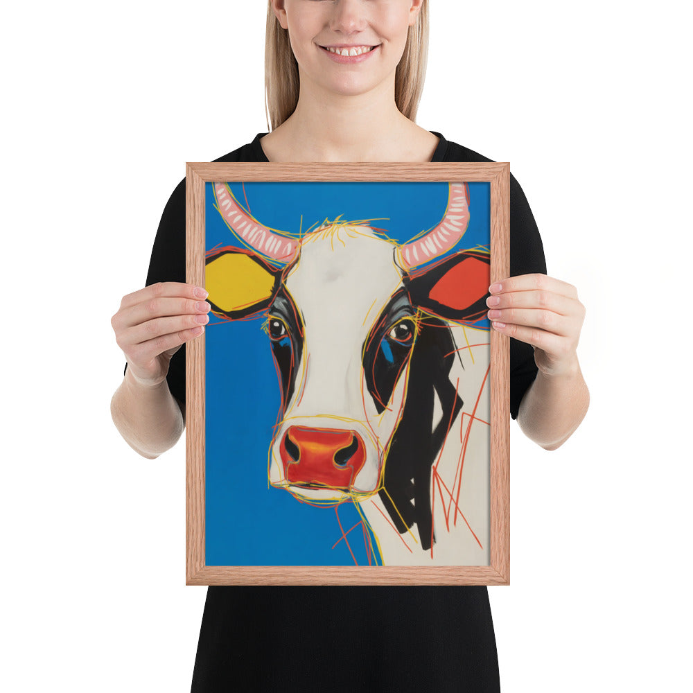 Moo-d Pop - Stylized Cow Portrait