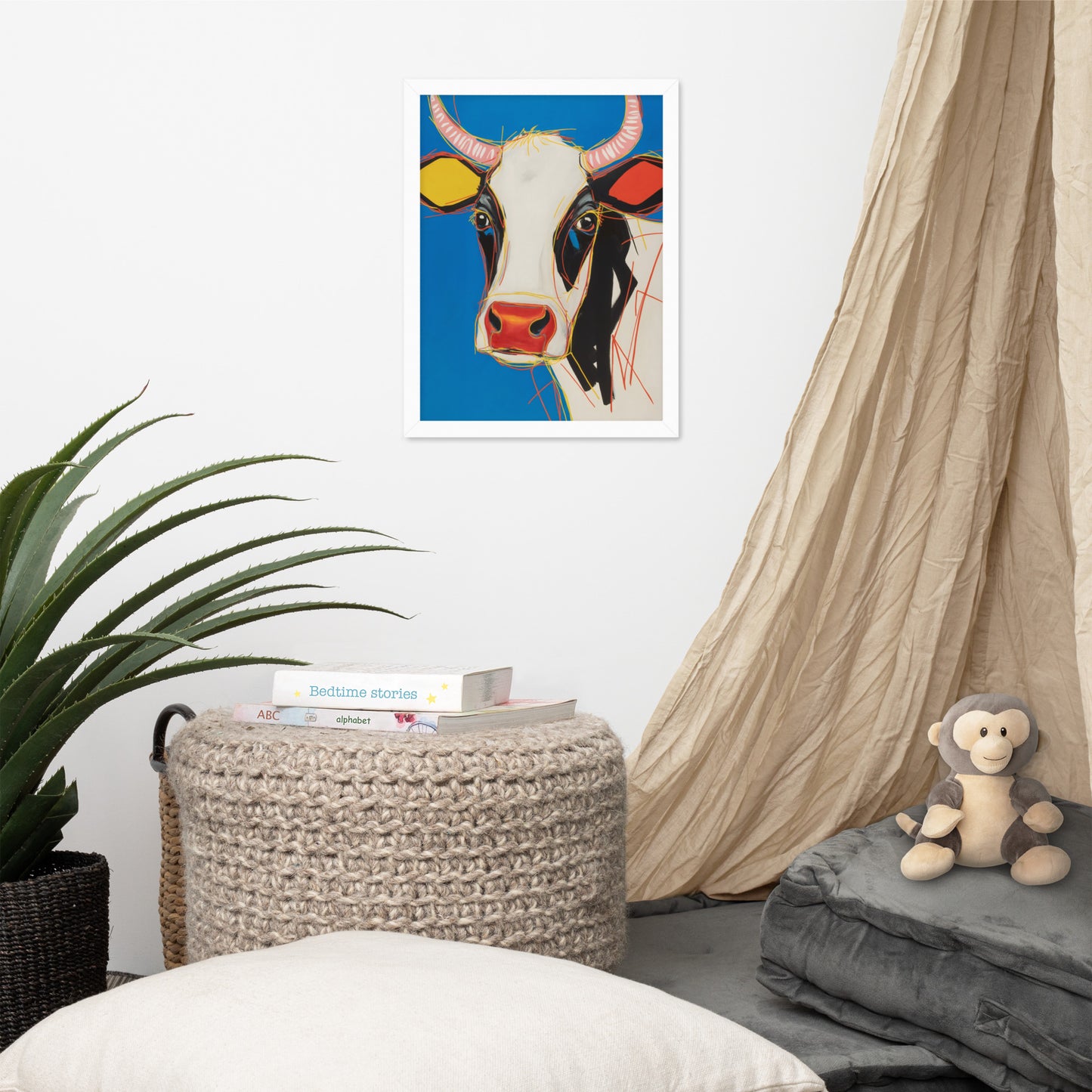 Moo-d Pop - Stylized Cow Portrait