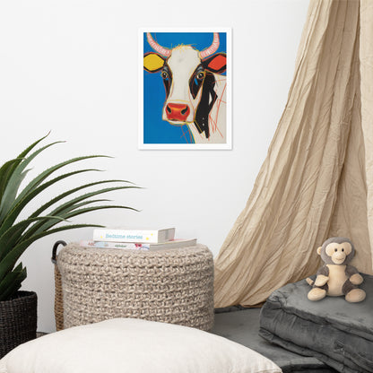 Moo-d Pop - Stylized Cow Portrait
