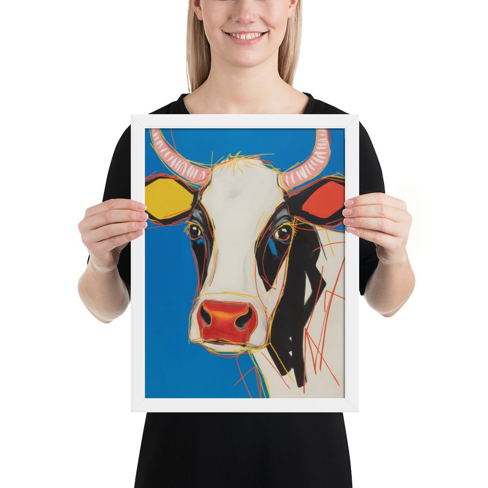 Moo-d Pop - Stylized Cow Portrait